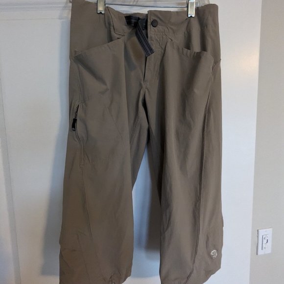 Mountain Hardwear Pants - FINAL PRICE Mountain Hardwear Capri Pants Tan Climbing Hiking Nylon Khaki Size 6